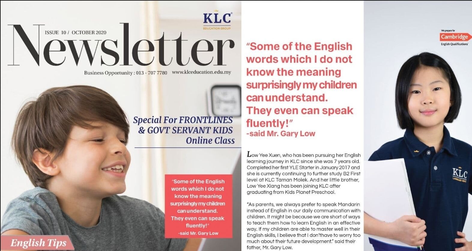 KLC Newsletter October 2020