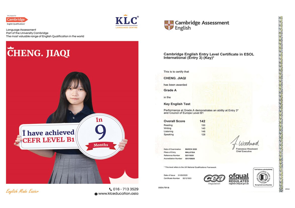 Cambridge A2 Key KLC English Language Centre