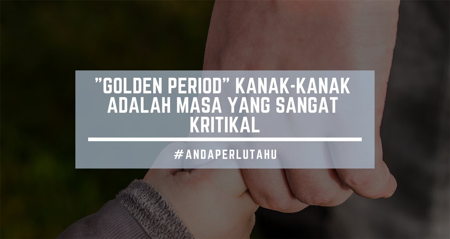 Rugi Atau Tidak Jika Anda Tidak Manfaatkan Masa Emas atau "Golden Period" Anak Anda?