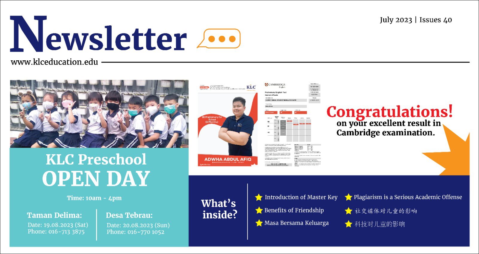 KLC Newsletter July 2023